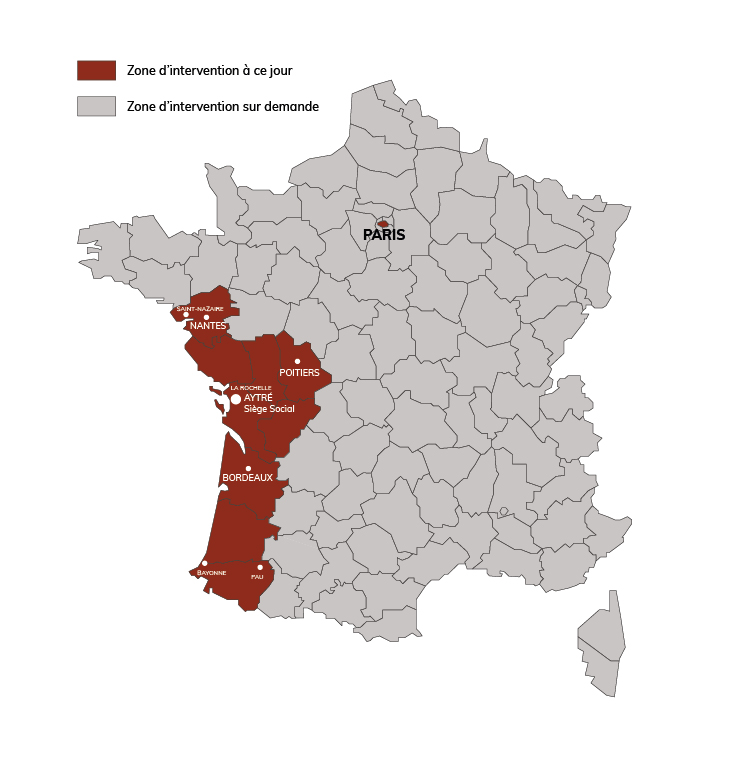 zone d'intervention de Groupe Neopro